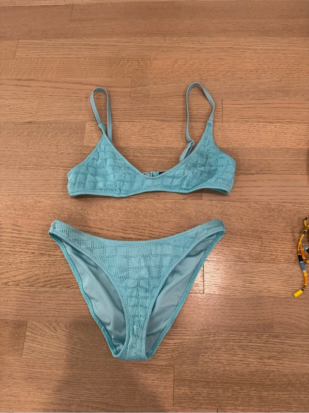 triangl swimwear Light Aqua Crochet Bikini Set - Picture 1 of 2